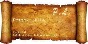 Pottok Lilla névjegykártya